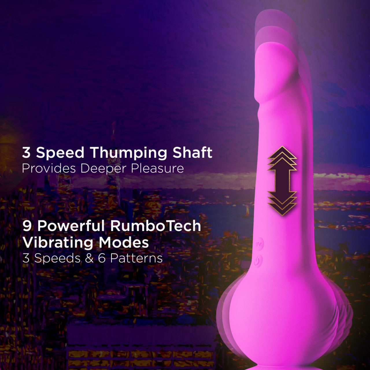 Blush New York Gyro-Quake Dildo - Purple