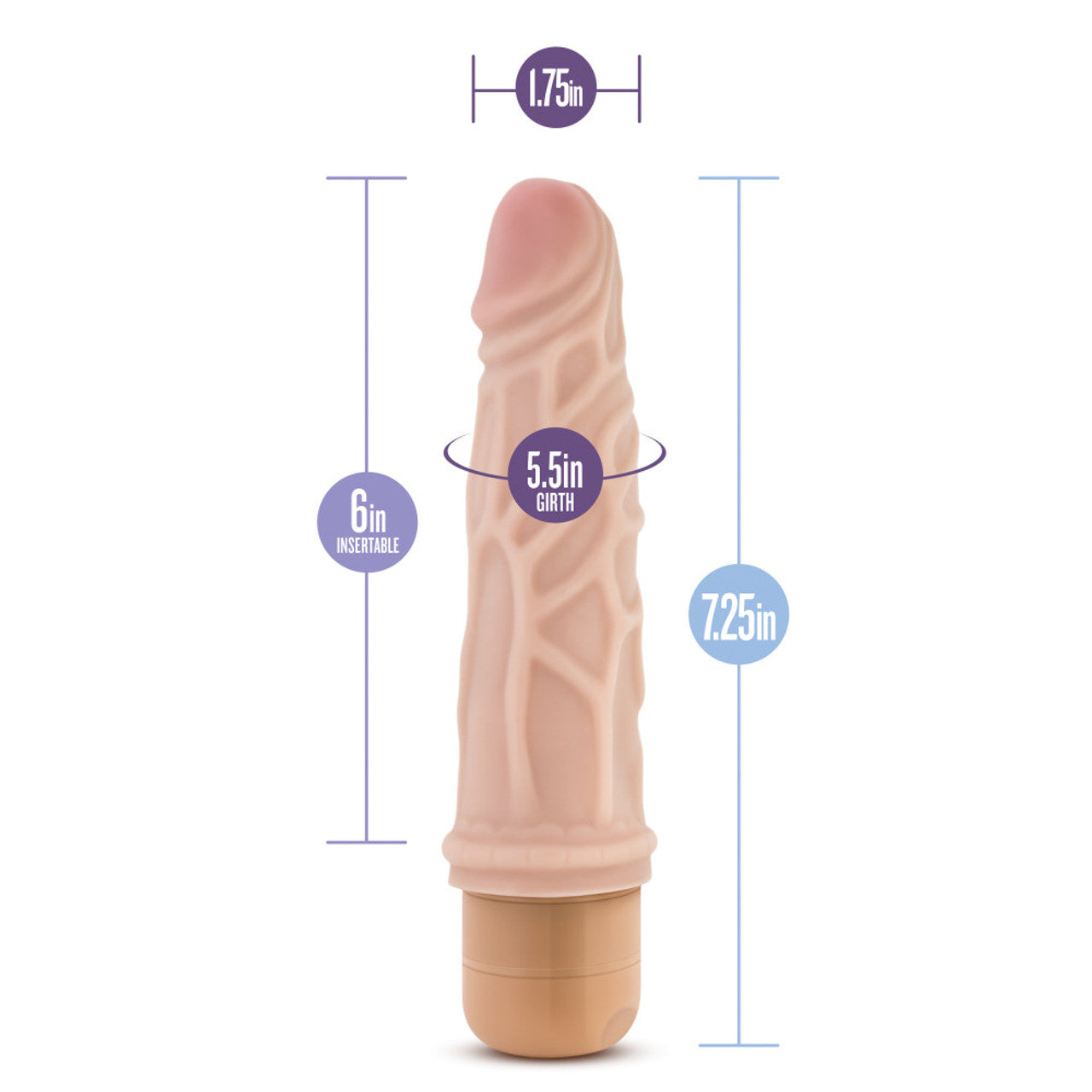 Dr. Skin Cock Vibe 2 9 Inch Vibrating Cock - Beige - Thorn & Feather