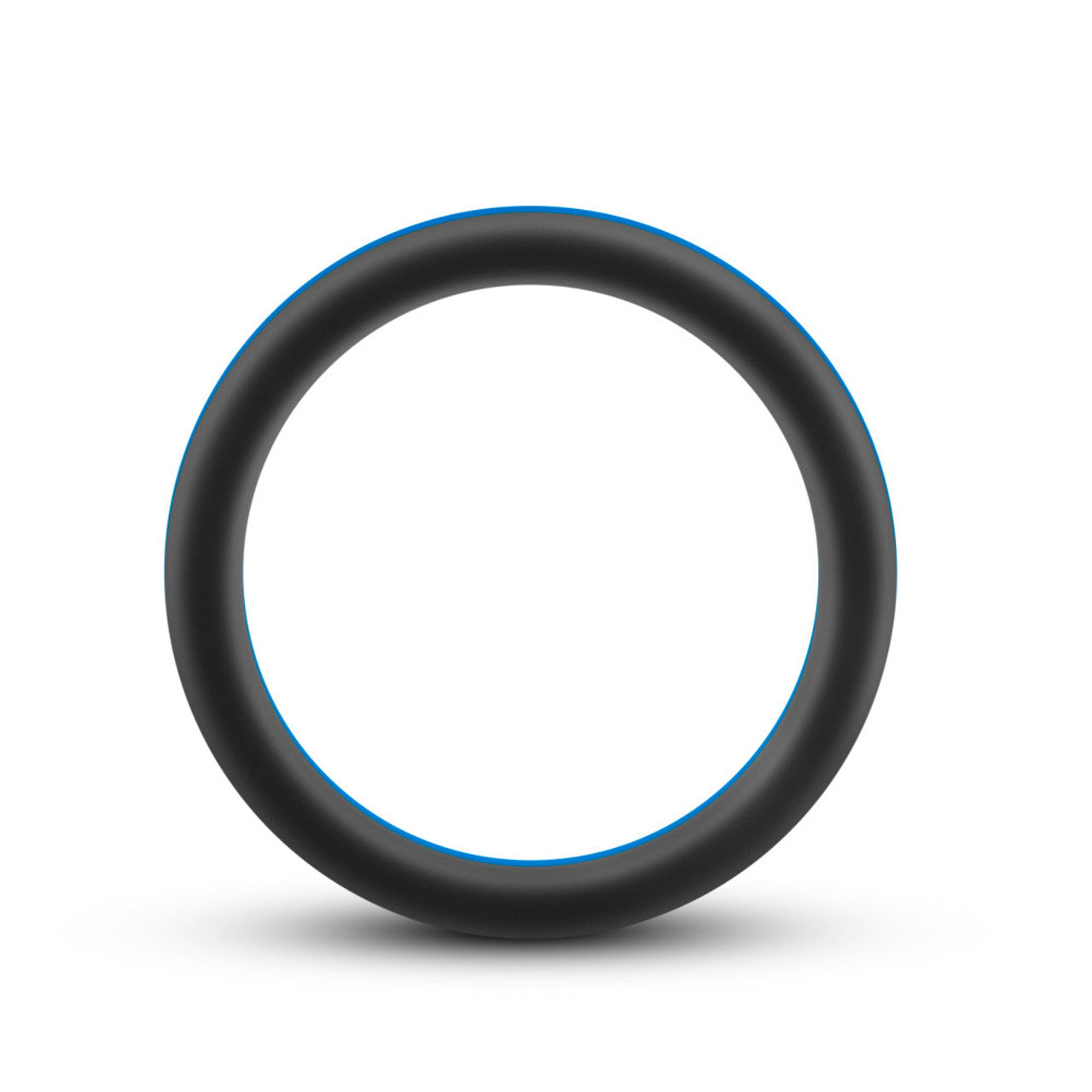 Performance Silicone Pro Cock Ring - Black/Blue/Black