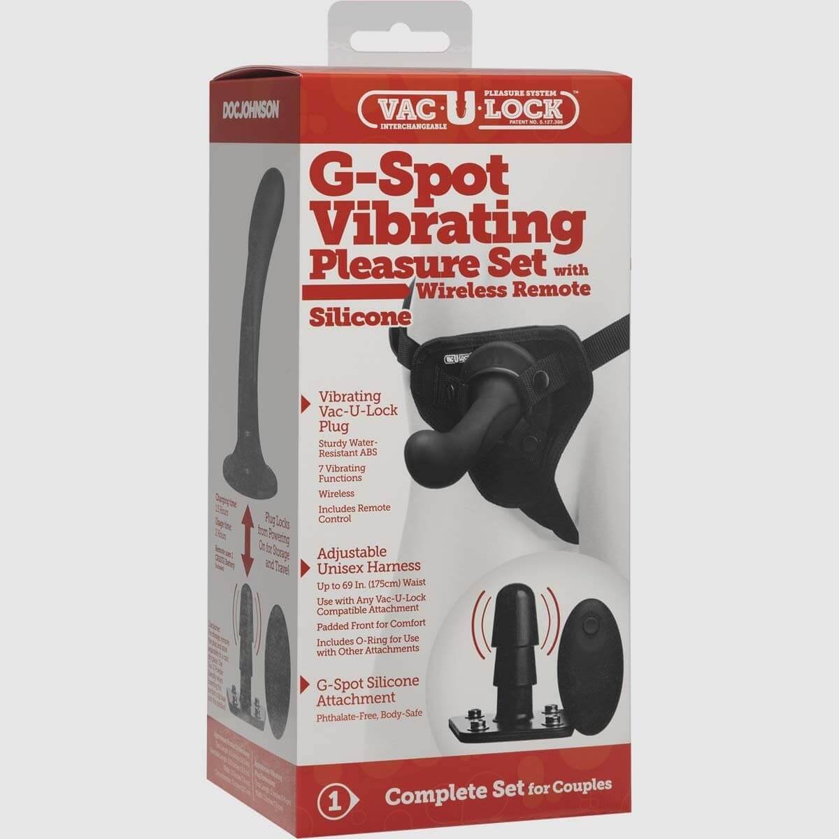 Vac-U-Lock G-Spot Vibrating Pleasure Set with Remote - Thorn & Feather