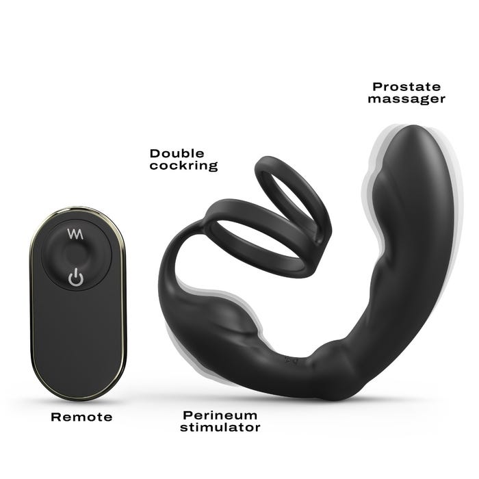 Prostate Stimulator And Double Cockring P-Ring