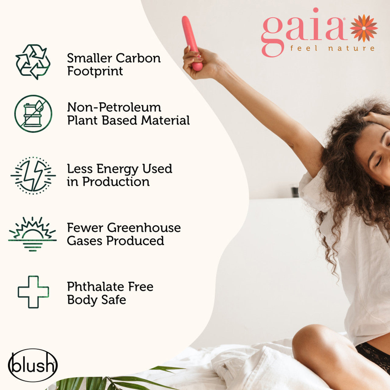 Gaia Eco Biadegradable Vibrator - Coral - Thorn & Feather