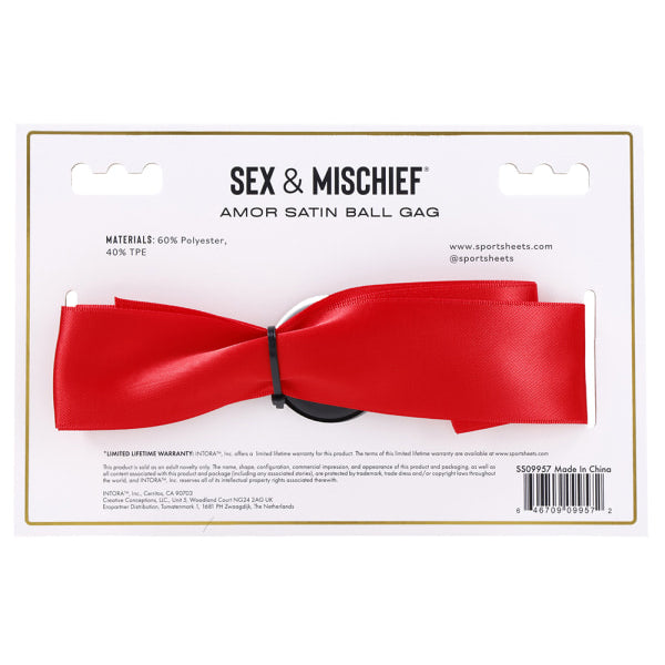 Sex & Mischief Amor Satin Ball Gag