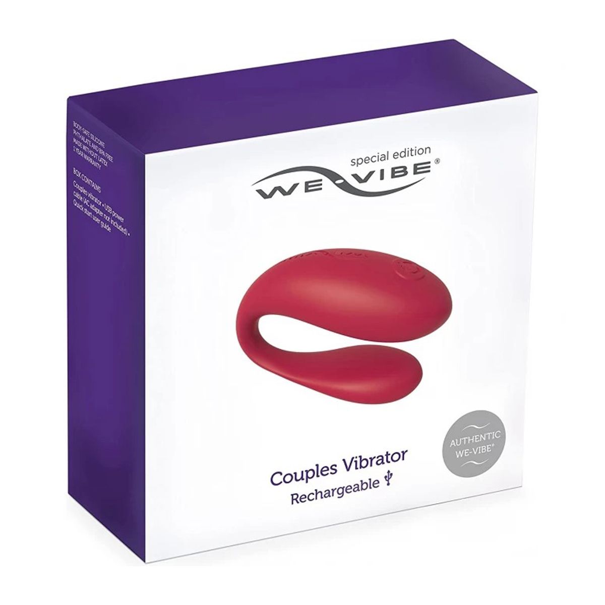 We-Vibe Special Edition Rechargeable Couples Vibrator - Red - Thorn & Feather