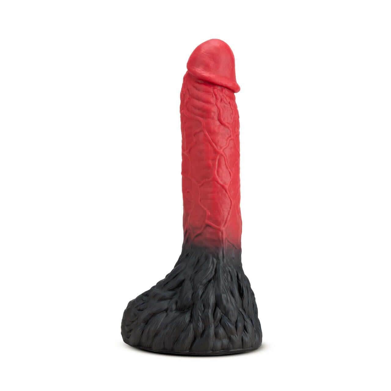 The Realm Lycan Lock On Werewolf Dildo - Red/Black - Thorn & Feather