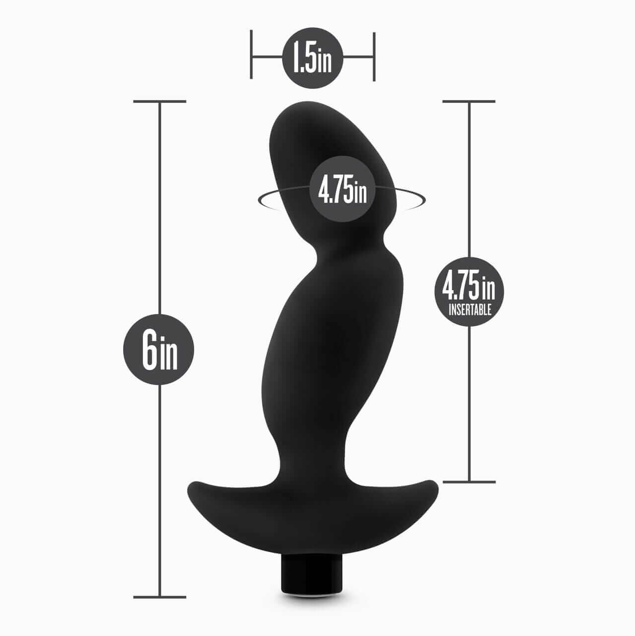 Silicone Vibrating Prostate Massager 04 - Black - Thorn & Feather