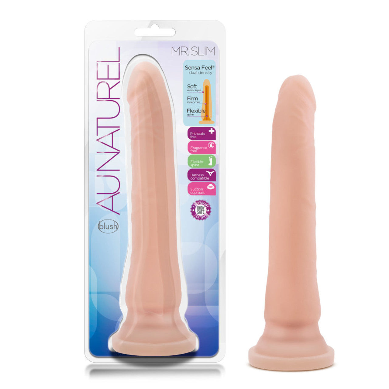 Blush Au Naturel Mr. Slim 9.5" Dildo - Beige