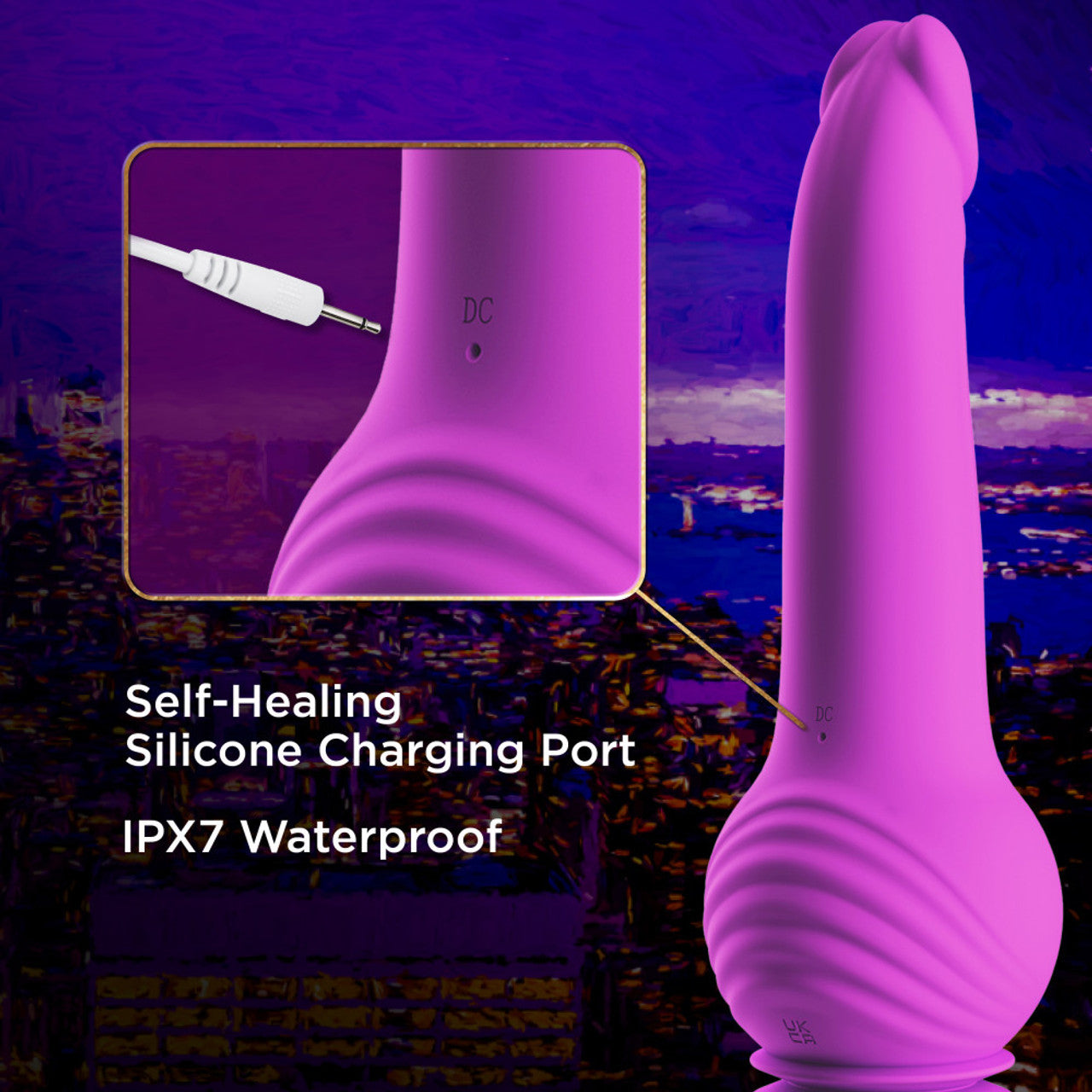 Blush New York Gyro-Quake Dildo - Purple