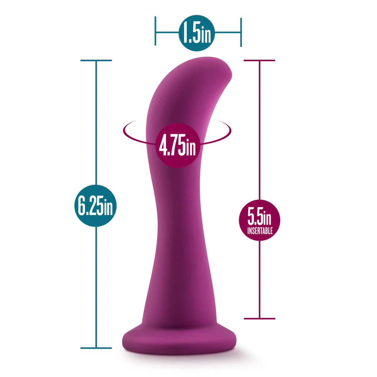 Temptasia Bellatrix Silicone G-Spot Dildo - Plum - Thorn & Feather