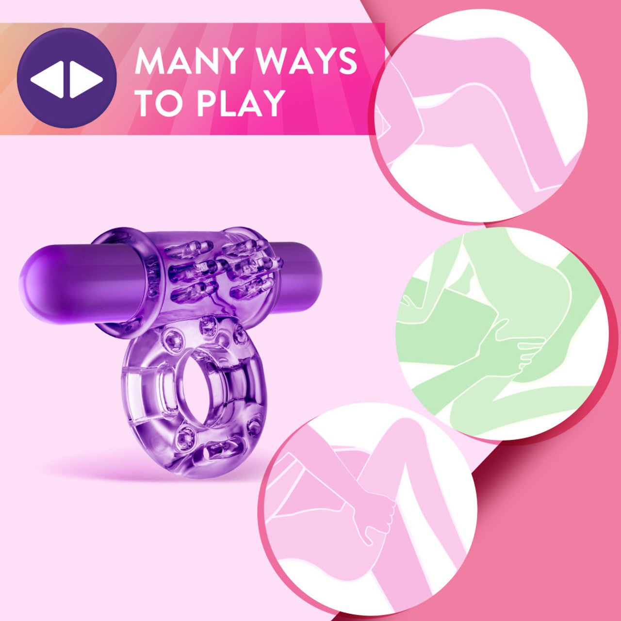 Couples Play Vibrating Cock Ring - Purple - Thorn & Feather