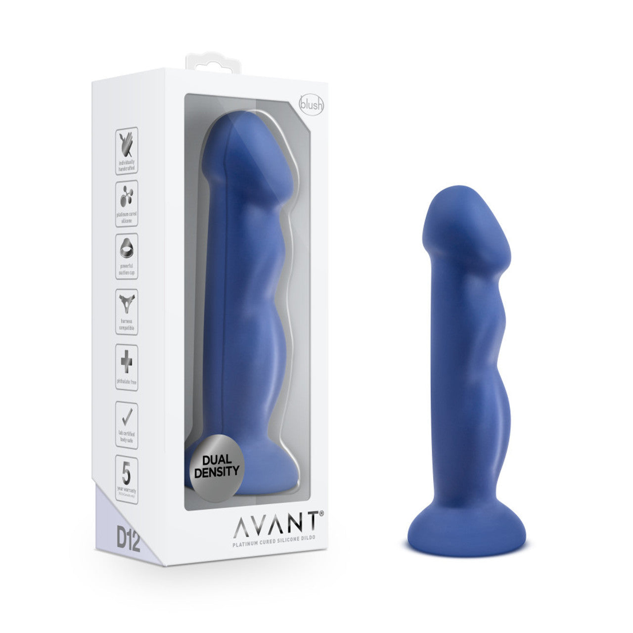 Avant D12 Suko Indigo Silicone Dildo - Thorn & Feather