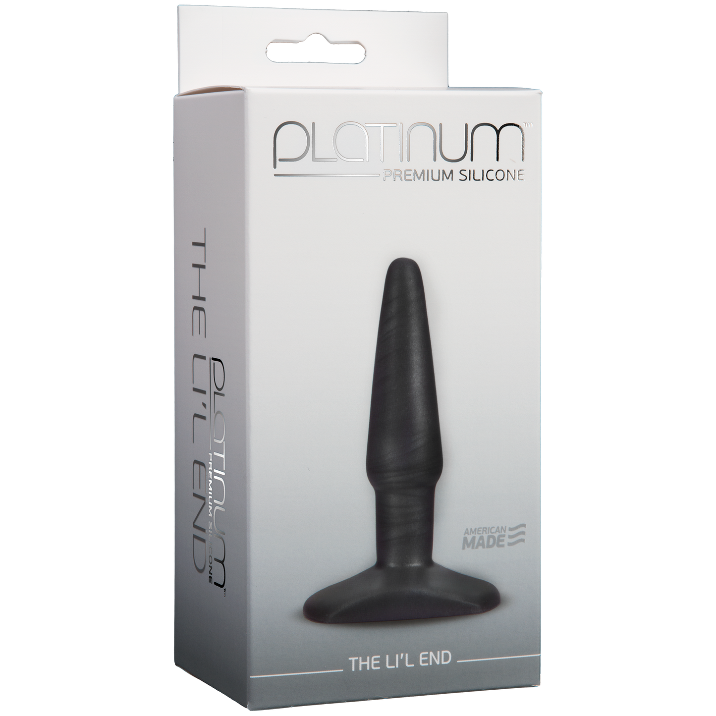 Platinum Premium Silicone The Li'l End - Charcoal - Thorn & Feather Sex Toy Canada