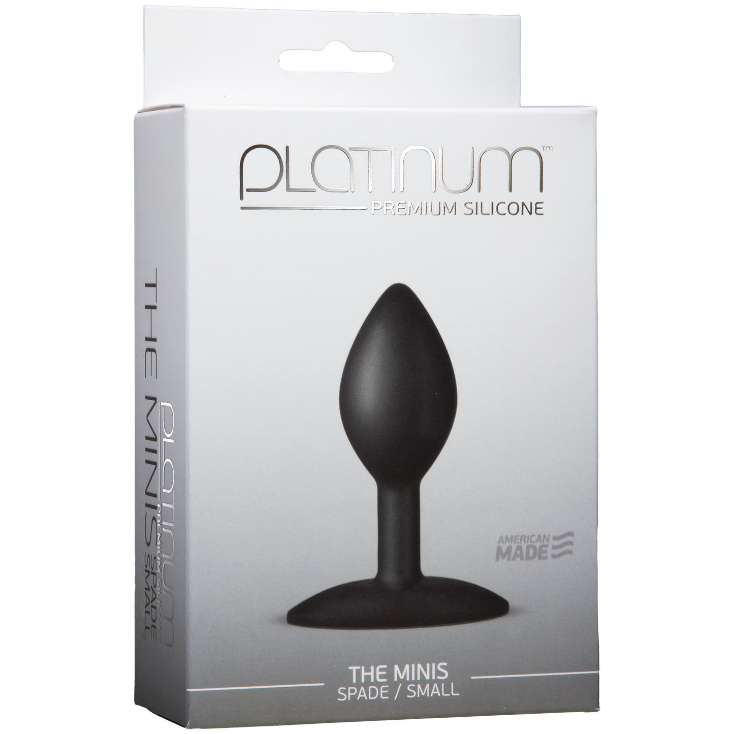 Platinum Premium Silicone The Mini's Spade - Small, Black - Thorn & Feather Sex Toy Canada