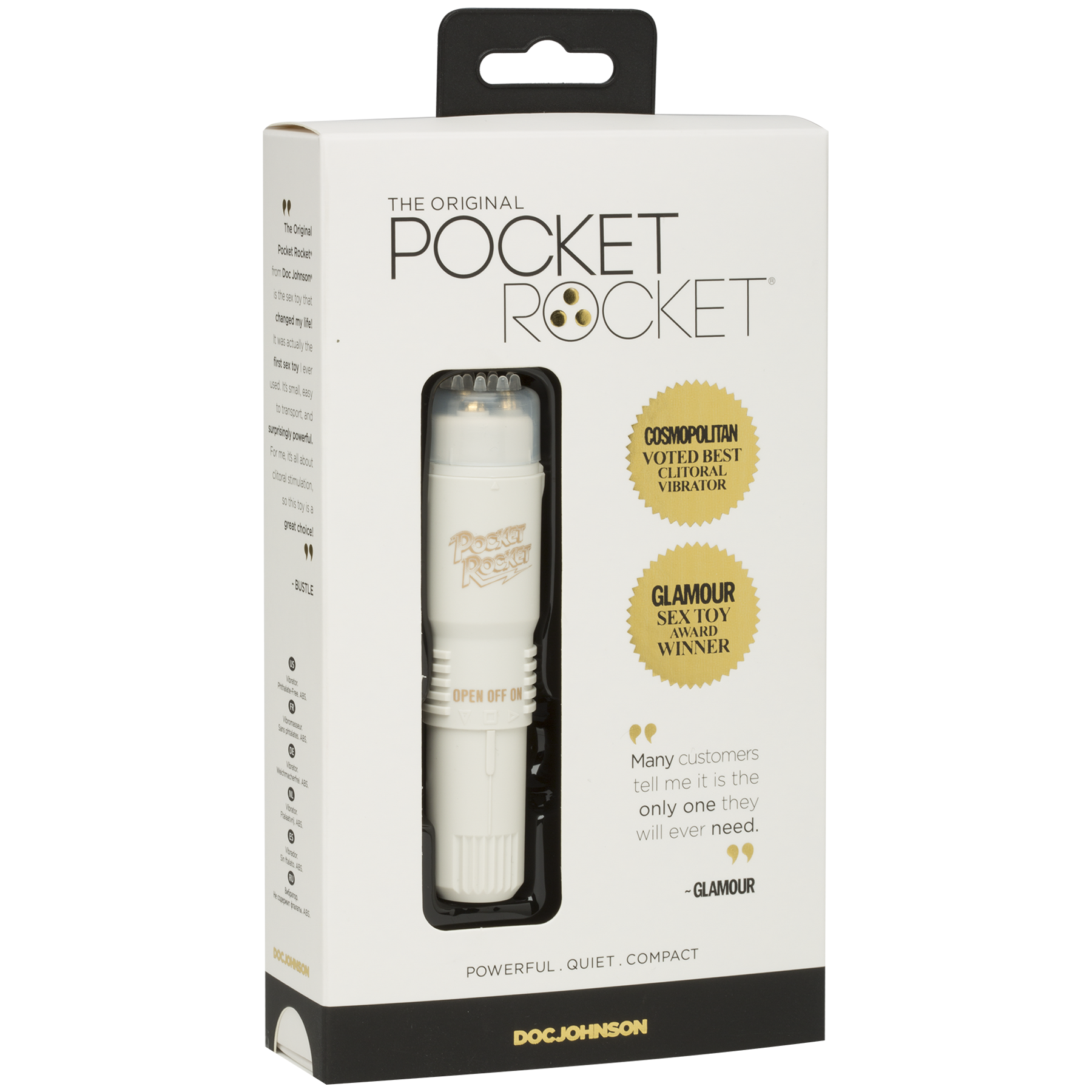 The Original Pocket Rocket - White - Thorn & Feather Sex Toy Canada
