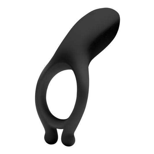 OptiMALE Rechargeable Vibrating C-Ring - Black - Thorn & Feather Sex Toy Canada