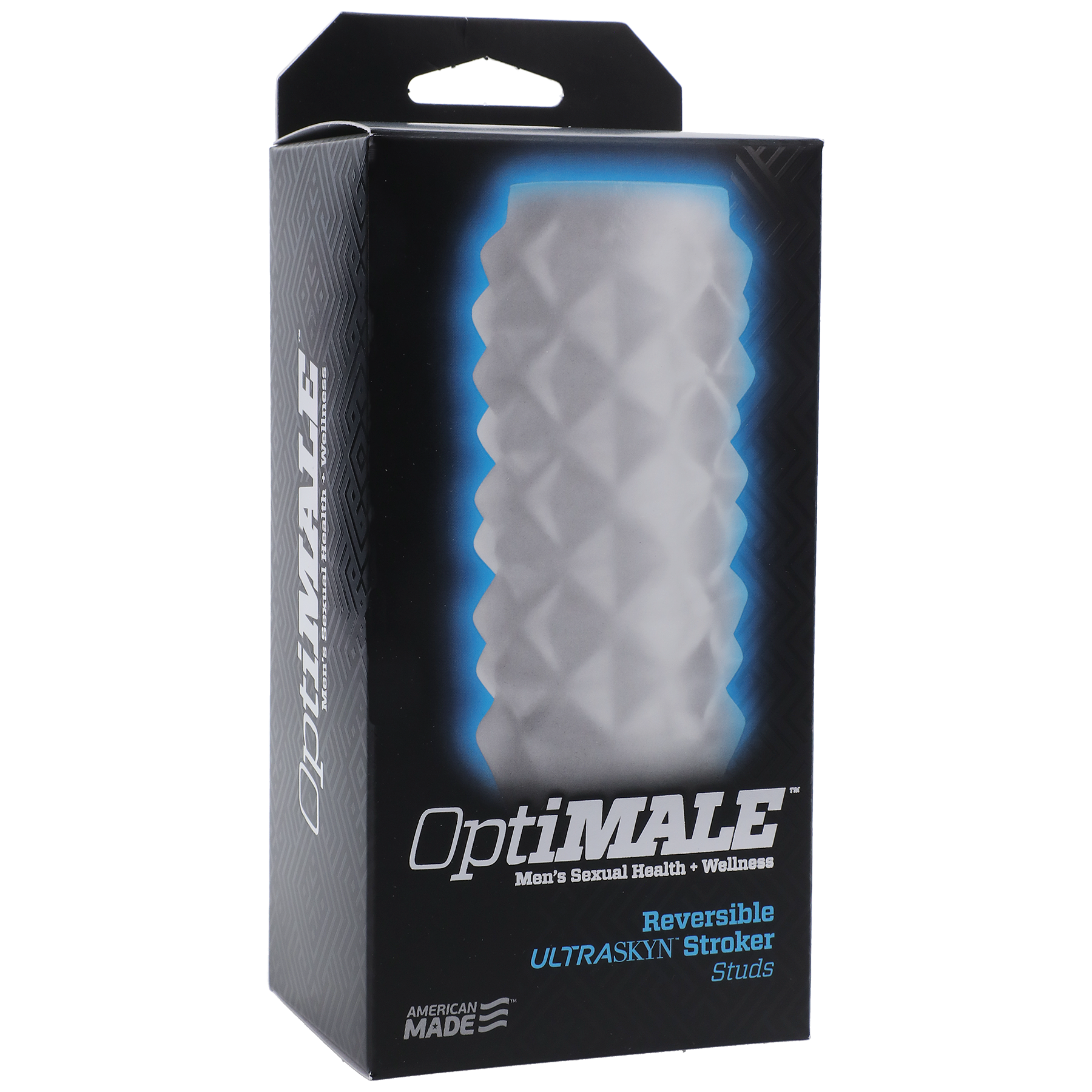 OptiMALE Reversible ULTRASKYN Stroker - Studs, Frost - Thorn & Feather Sex Toy Canada