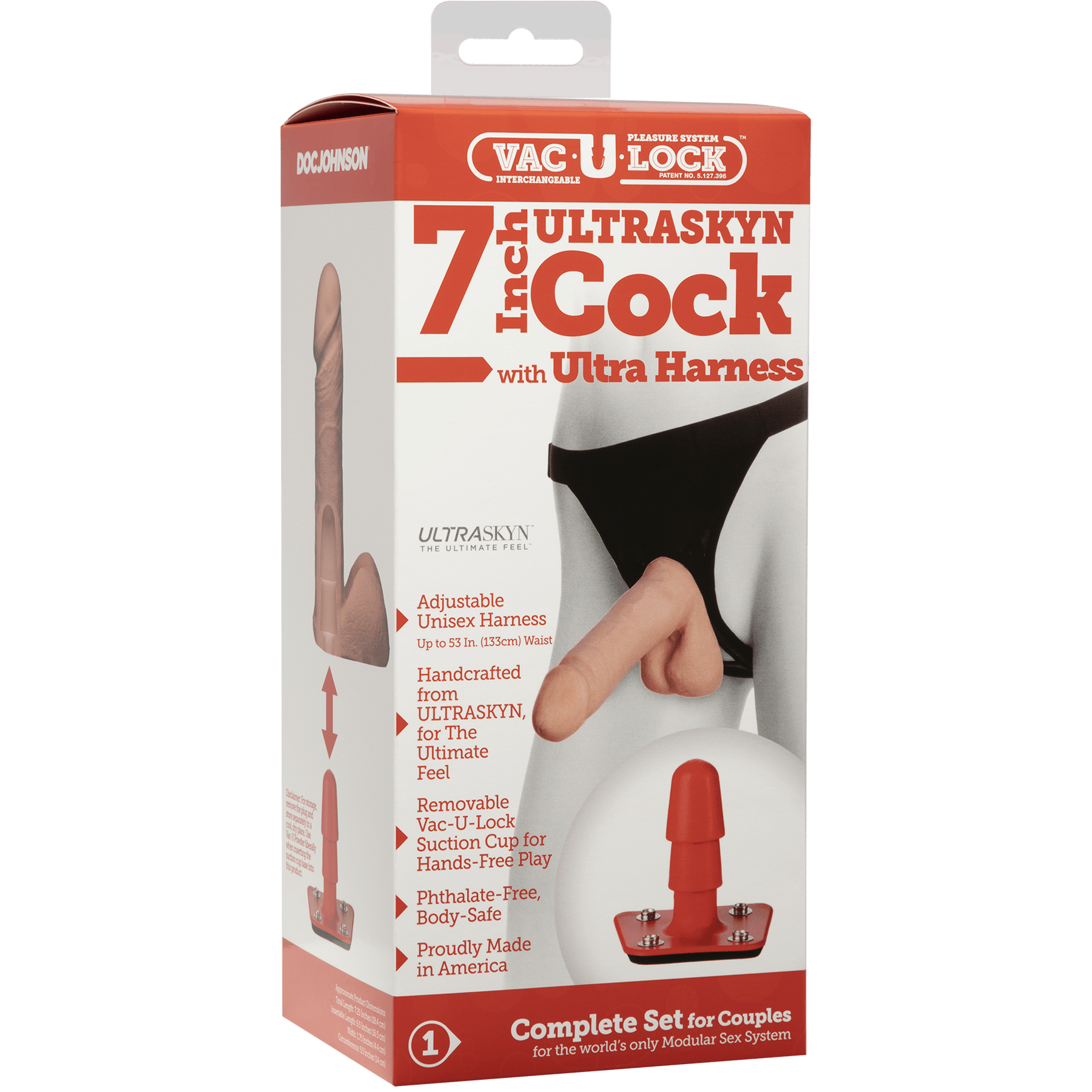 Vac-U-Lock™ Set - 7" ULTRASKYN Ultra Harness Strap-On Dildo - Thorn & Feather Sex Toy Canada