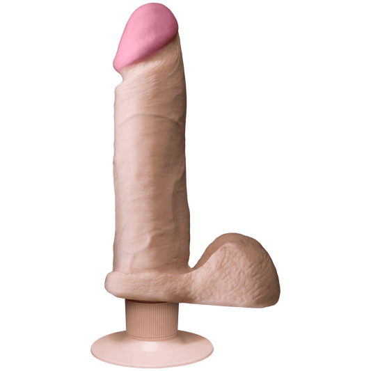 The Realistic Cock ULTRASKYN Vibrating 8” - Vanilla - Thorn & Feather Sex Toy Canada