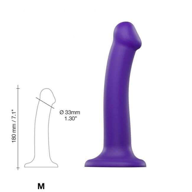 Semi-Realistic Dual Density Bendable Dildo - Purple - Thorn & Feather Sex Toy Canada