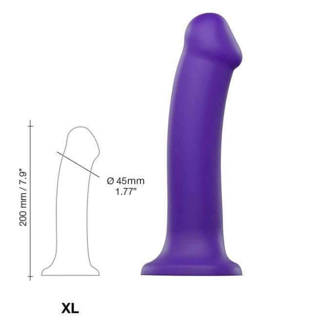 Semi-Realistic Dual Density Bendable Dildo - Purple - Thorn & Feather Sex Toy Canada