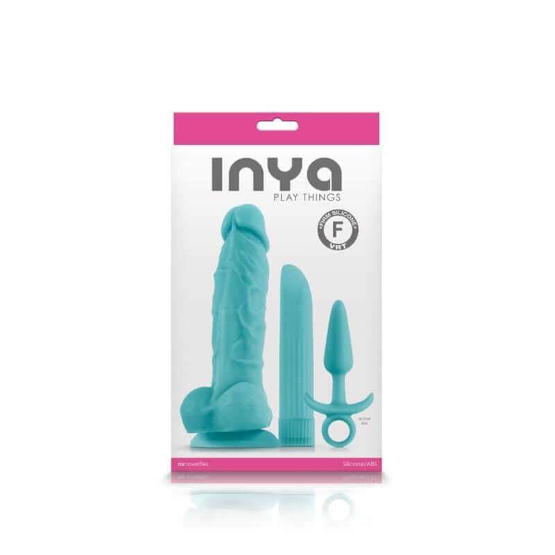 INYA Playthings Silicone Toy Kit - Teal - Thorn & Feather Sex Toy Canada