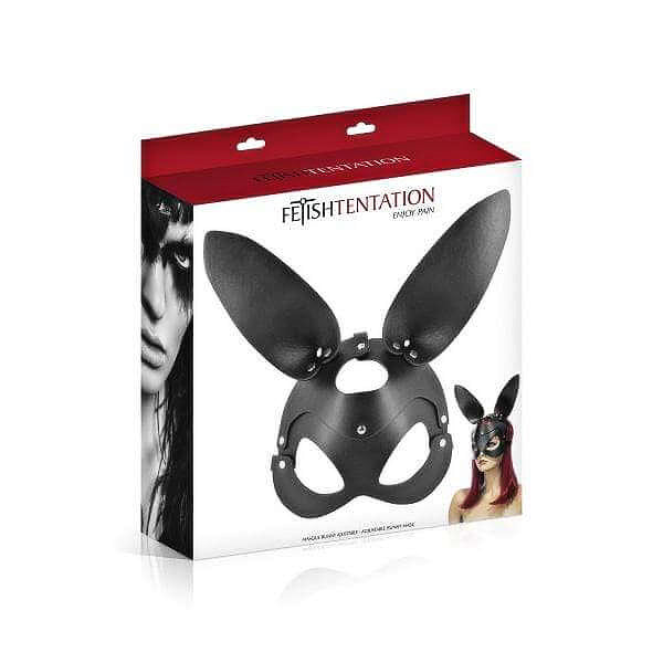 Adjustable Faux Leather Bunny Mask - Thorn & Feather Sex Toy Canada