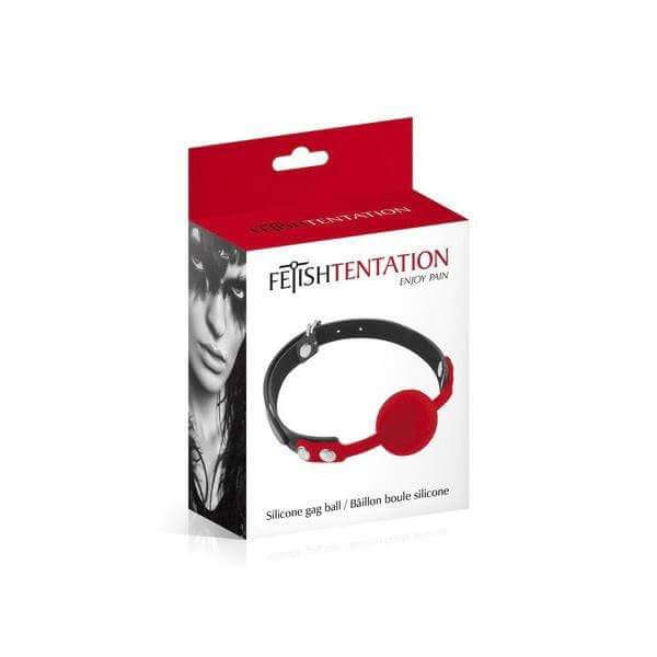 Silicone Gag Ball - Red - Thorn & Feather Sex Toy Canada