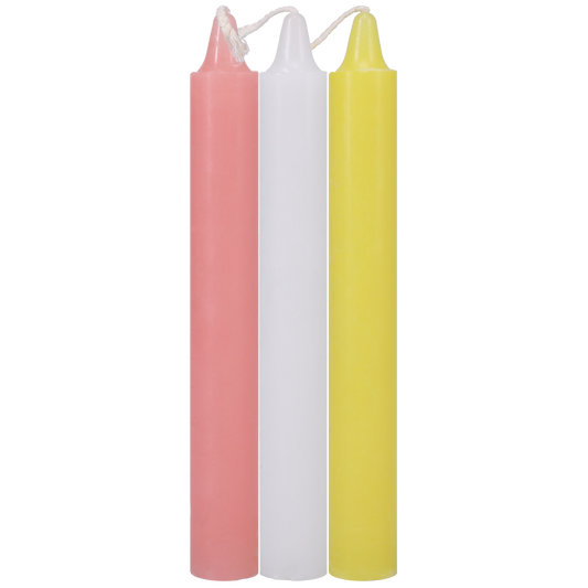 Japanese Drip Candles - 3 Pack Multi-Colored - Thorn & Feather Sex Toy Canada