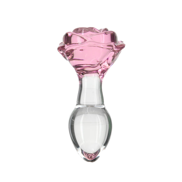 Rosy Luxurious Glass Anal Plug - Thorn & Feather Sex Toy Canada