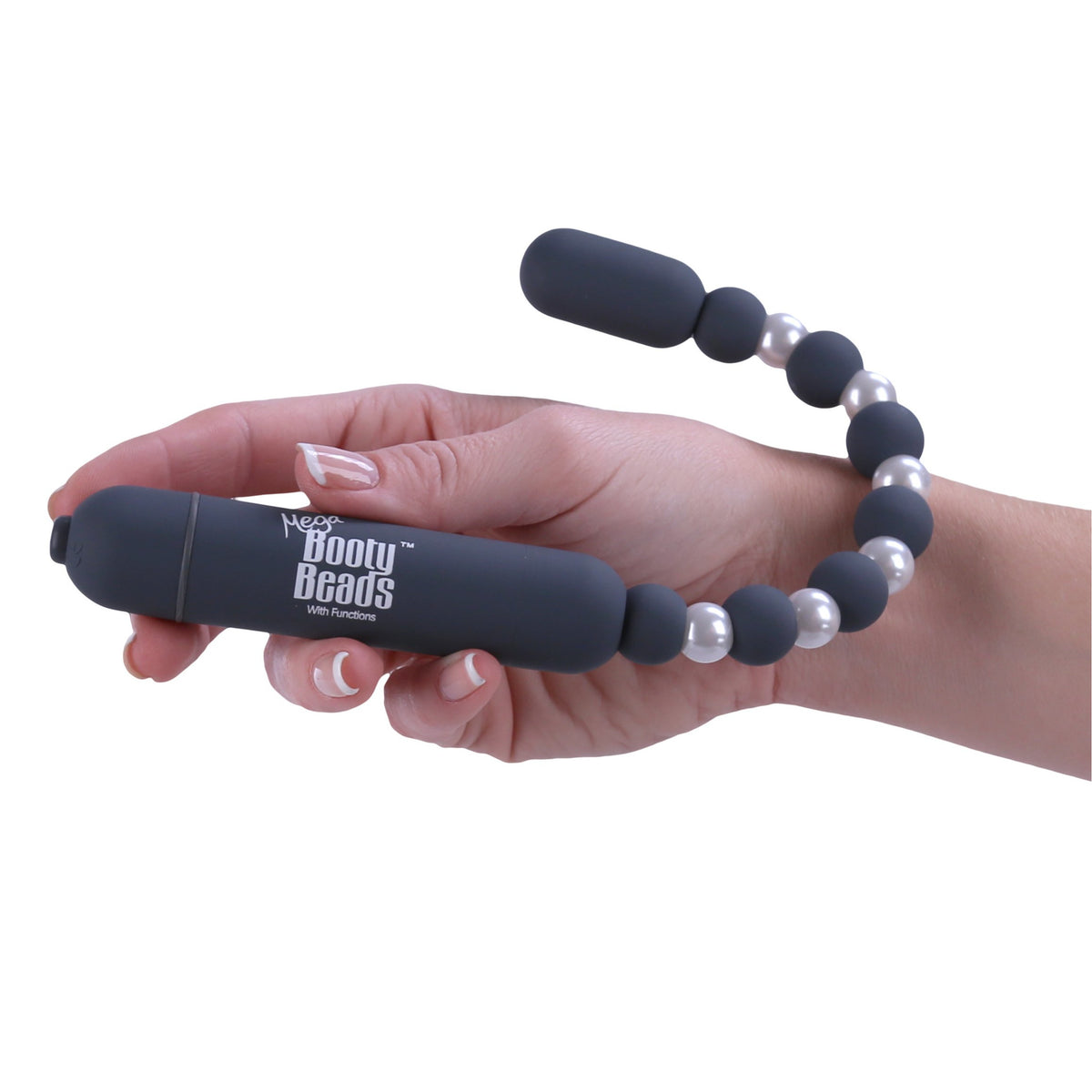 Power Bullet Mega Booty Beads with 7 Functions - Grey - Thorn & Feather Sex Toy Canada