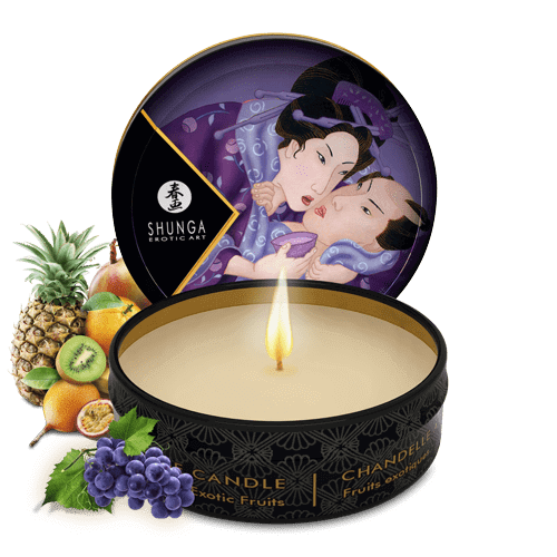 Shunga Mini Caress Candlelight Massage Candle - 30 ml / 1 oz. - Thorn & Feather Sex Toy Canada