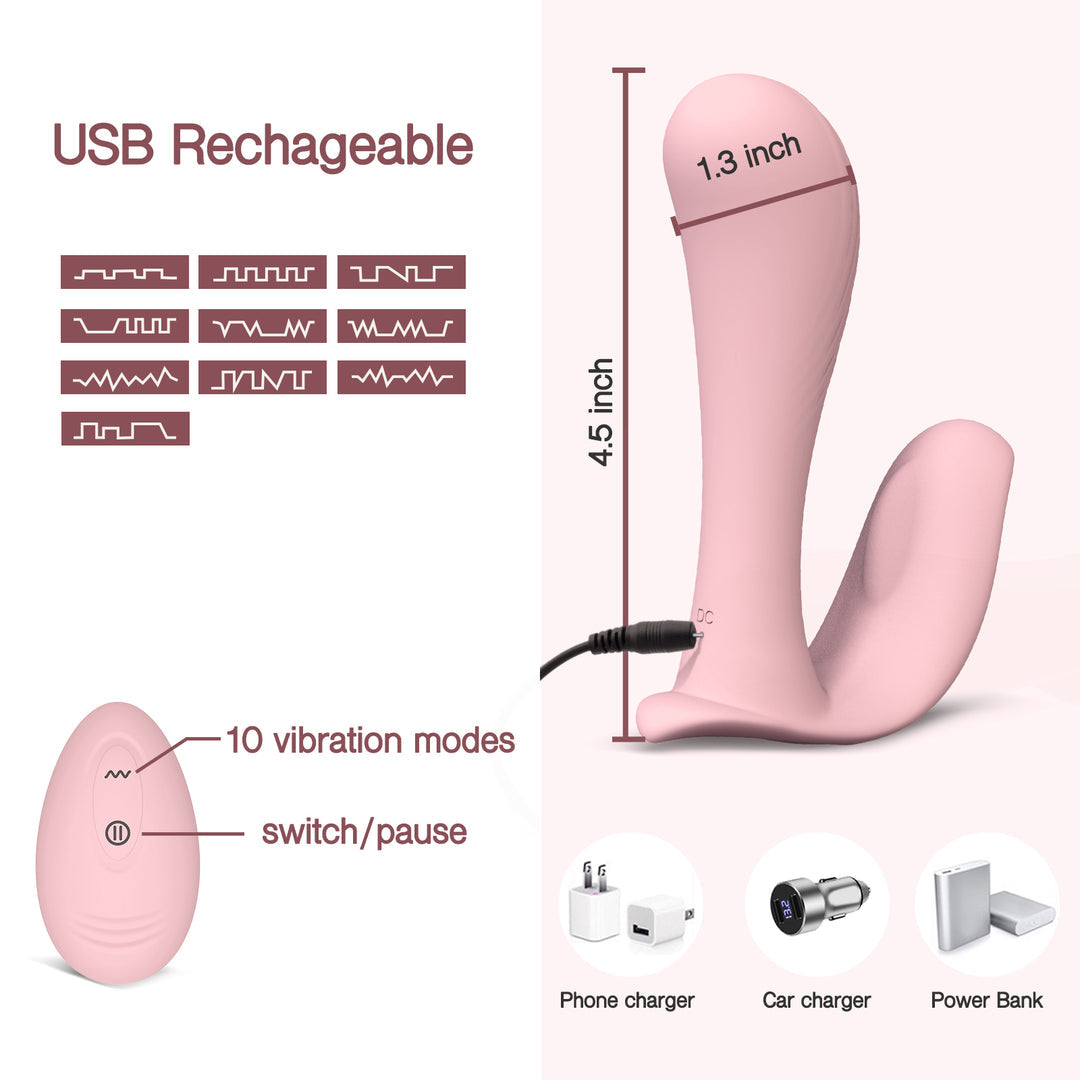 Wearable Panty Vibrator with Wireless - Pink - Thorn & Feather Sex Toy Canada