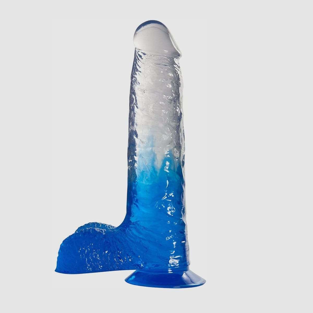 7" Two Tone Dildo with Balls - Blue - Thorn & Feather Sex Toy Canada