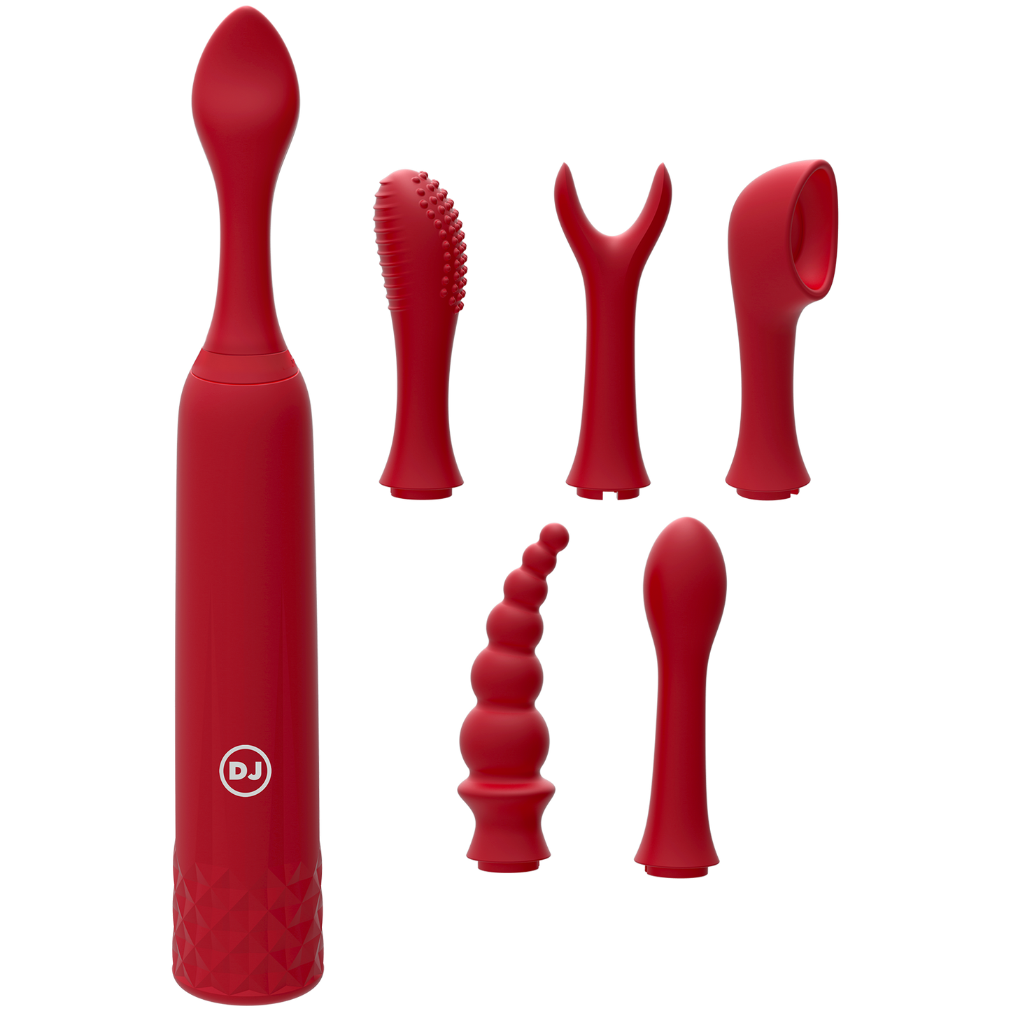 iVibe Select iQuiver 7 Piece Set Clit Vibrator - Red Velvet - Thorn & Feather Sex Toy Canada