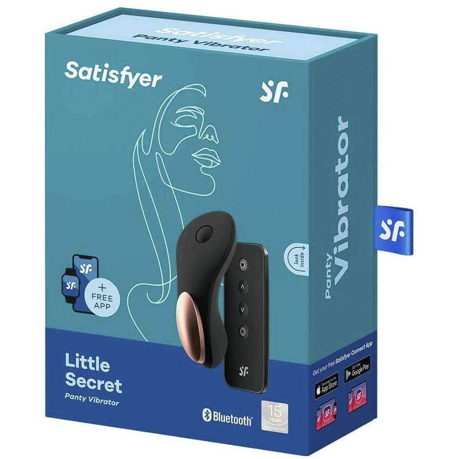 Satisfyer Little Secret Bluetooth Slip Vibrator - Black - Thorn & Feather Sex Toy Canada