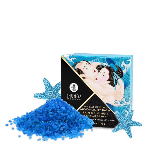 Shunga Moonlight Bath Sea Salt Crystals - 75g / 2.6 oz - Thorn & Feather Sex Toy Canada