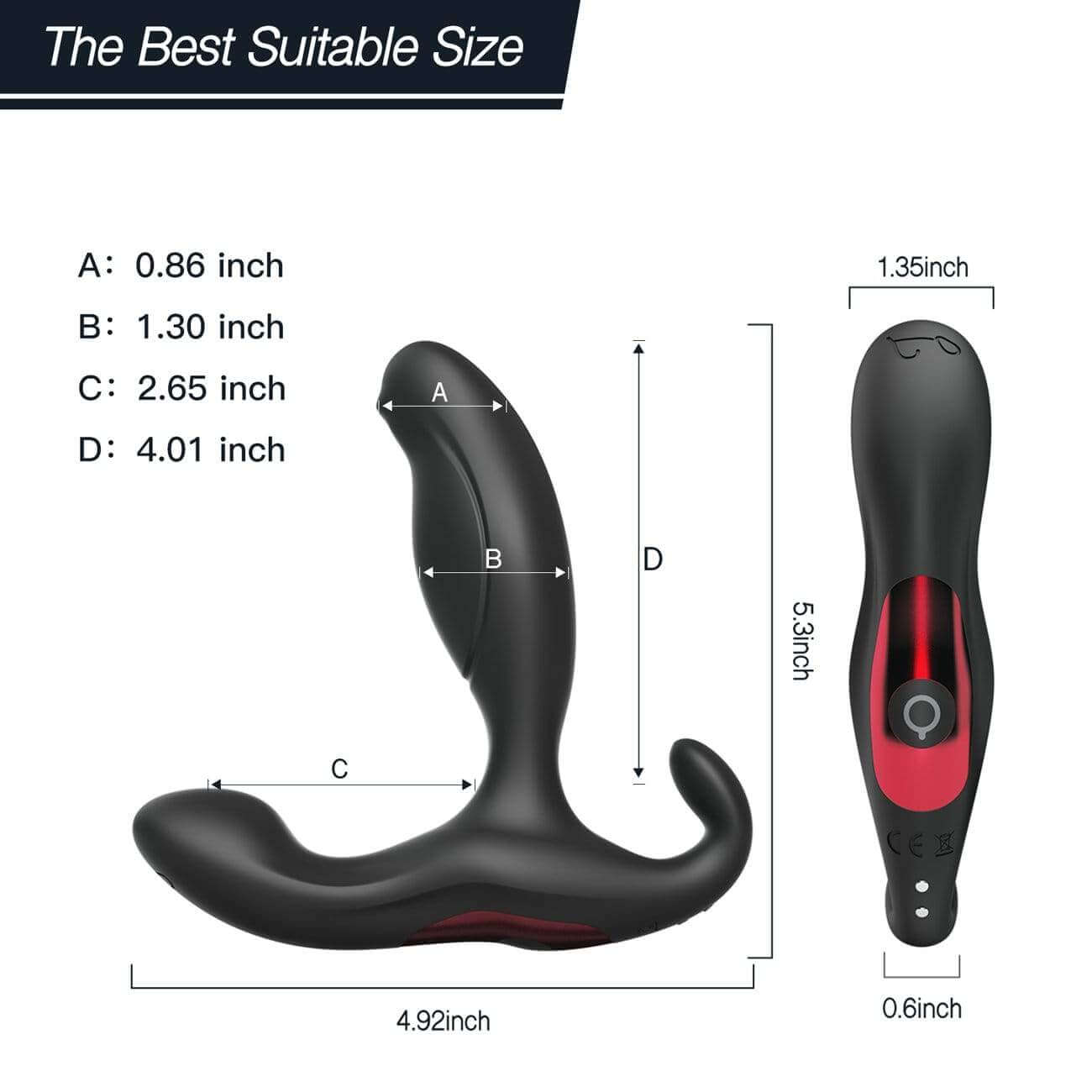 Tracy's Dog Dr. J Prostate Anal Plug Vibrator - Thorn & Feather Sex Toy Canada