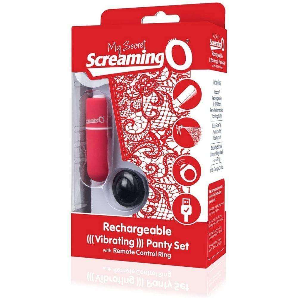 My Secret Rechargeable Remote Control Panty Vibe - Red - Thorn & Feather Sex Toy Canada