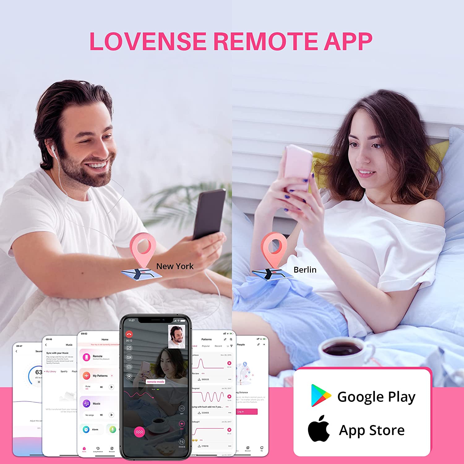 Lovense Nora Bluetooth Rabbit Vibrator - Pink - Thorn & Feather Sex Toy Canada