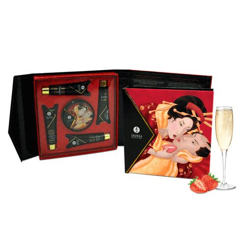 Shunga Luxury Gift Sets Geisha's Secrets - Sparkling Strawberry Wine - Thorn & Feather Sex Toy Canada