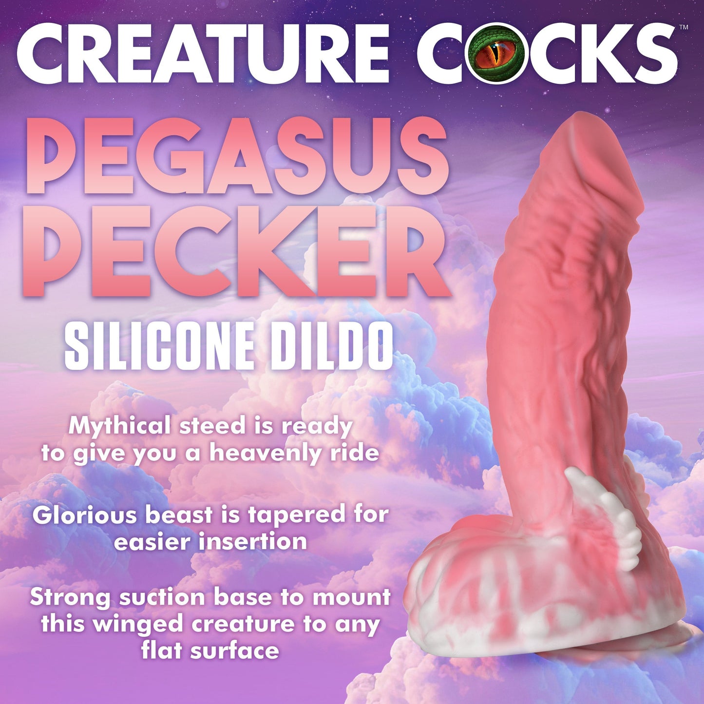 Pegasus Pecker Winged Silicone Creature Dildo