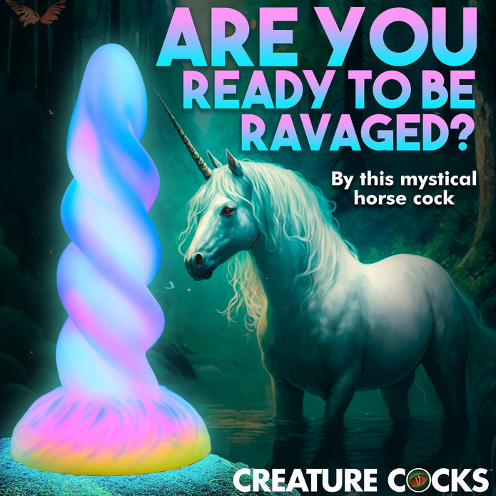 Moon Rider Glow-in-the-Dark Unicorn Silicone Creature Dildo