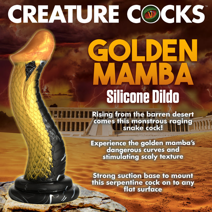 Golden Snake Silicone Creature Dildo