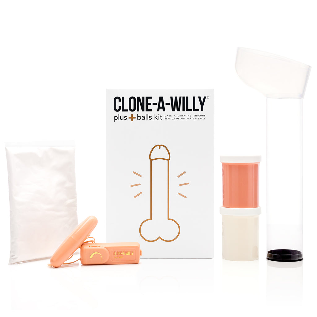 Clone a Willy DIY Vibrating Silicone Penis with Balls - Light Tone - Thorn & Feather Sex Toy Canada