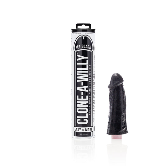 Clone a Willy DIY Vibrating Silicone Penis - Jet Black - Thorn & Feather Sex Toy Canada