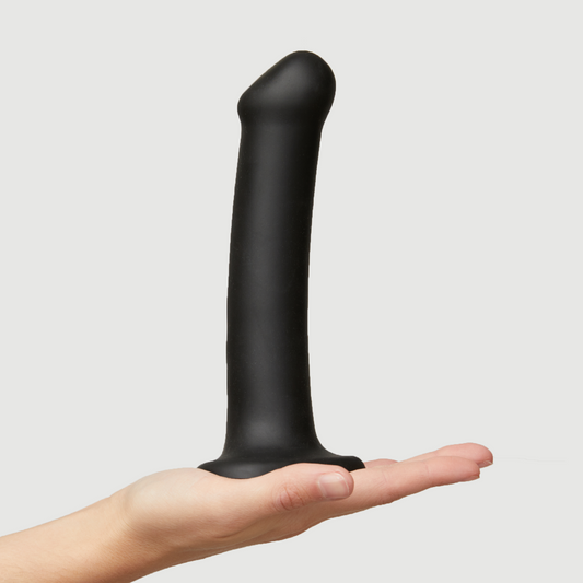 Semi-Realistic Dual Density Bendable Dildo - Black - Thorn & Feather Sex Toy Canada