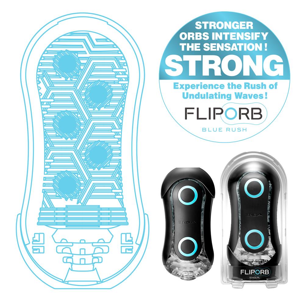 Tenga FLIP ORB STRONG - Blue Rush - Thorn & Feather Sex Toy Canada