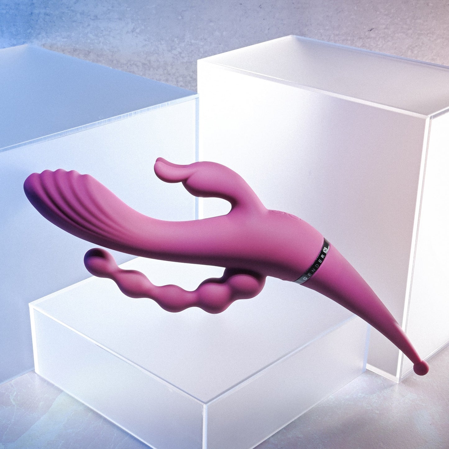 Silicone Rechargeable Four By Four Burgundy - Thorn & Feather Sex Toy Canada