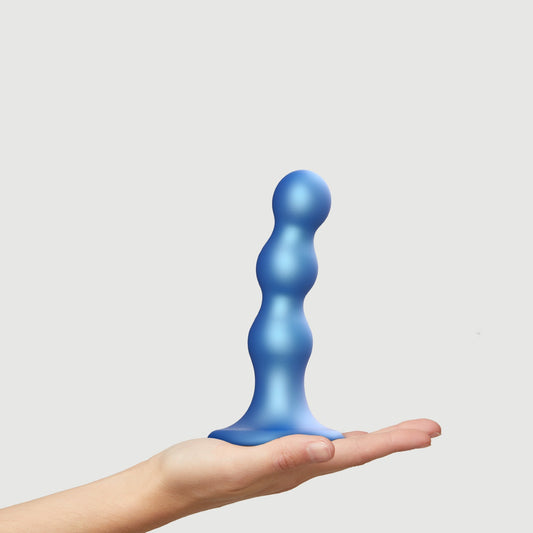 StrapOnMe Dildo Plug Balls - Metallic Blue, L - Thorn & Feather Sex Toy Canada