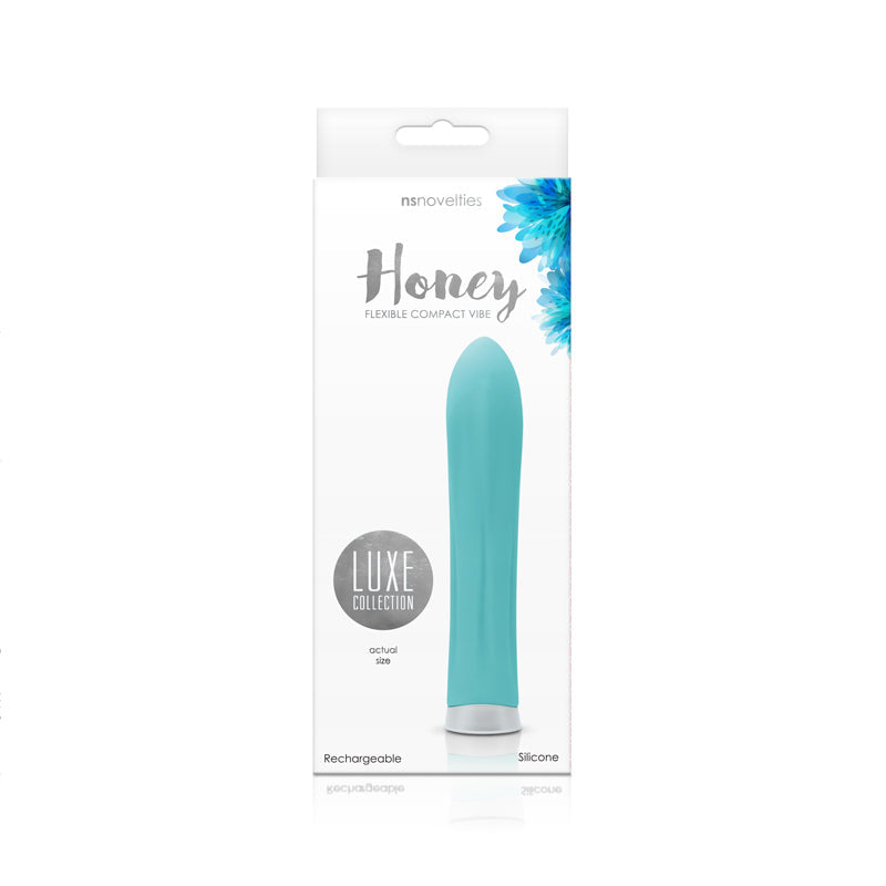 Luxe Honey 5" Silicone Vibrator - Turquoise - Thorn & Feather Sex Toy Canada